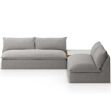 Grant Outdoor 2 Piece Sectional w/ Coffee Table, Faye Ash-Furniture - Sofas-High Fashion Home