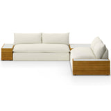 Grant Outdoor 2 Piece Sectional w/ Coffee Table & End Table, Faye Cream-Furniture - Sofas-High Fashion Home