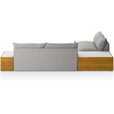 Grant Outdoor 2 Piece Sectional w/ Coffee Table & End Table, Faye Ash-Furniture - Sofas-High Fashion Home