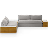 Grant Outdoor 2 Piece Sectional w/ Coffee Table & End Table, Faye Ash-Furniture - Sofas-High Fashion Home