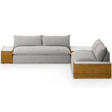 Grant Outdoor 2 Piece Sectional w/ Coffee Table & End Table, Faye Ash-Furniture - Sofas-High Fashion Home