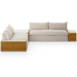 Grant Outdoor 2 Piece Sectional w/ Coffee Table & End Table, Faye Sand-Furniture - Sofas-High Fashion Home