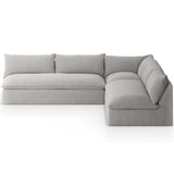 Grant Outdoor 3 Piece Sectional, Faye Ash-Furniture - Sofas-High Fashion Home