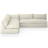 Grant Outdoor 3 Piece Sectional, Faye Cream-Furniture - Sofas-High Fashion Home