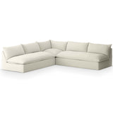 Grant Outdoor 3 Piece Sectional, Faye Cream-Furniture - Sofas-High Fashion Home