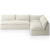 Grant Outdoor 3 Piece Sectional, Faye Cream-Furniture - Sofas-High Fashion Home