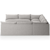 Grant Outdoor 5 Piece Sectional, Faye Ash-Furniture - Sofas-High Fashion Home