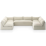 Grant Outdoor 5 Piece Sectional, Faye Cream-Furniture - Sofas-High Fashion Home