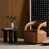 Hawkins Leather Swivel Chair, Sonoma Butterscotch