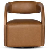 Hawkins Leather Swivel Chair, Sonoma Butterscotch