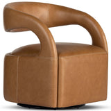 Hawkins Leather Swivel Chair, Sonoma Butterscotch