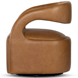 Hawkins Leather Swivel Chair, Sonoma Butterscotch