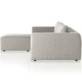 Brylee 3 Piece Sectional w/Ottoman, Torrance Silver