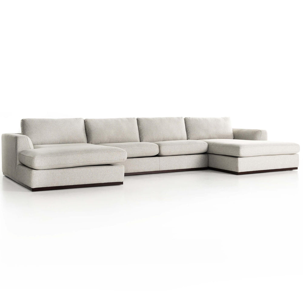 Colt 3 Piece U Sectional, Aldred Silver-Furniture - Sofas-High Fashion Home