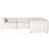 Langham Channeled 5 Piece Sectional, Fayette Cloud