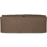 Monette Slipcover Swivel Sofa, Brussels Coffee