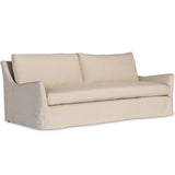 Monette Slipcover Swivel Sofa, Brussels Natural