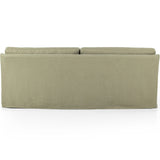 Monette Slipcover Swivel Sofa, Brussels Khaki