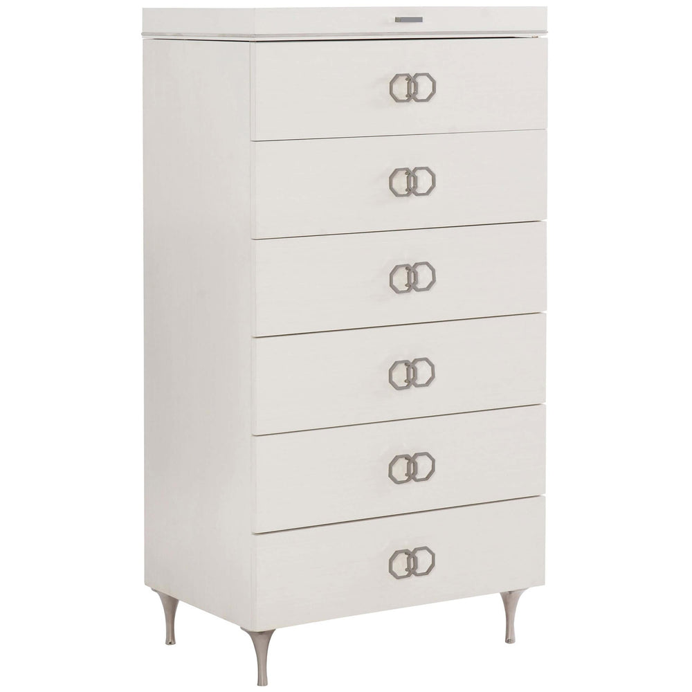 Silhouette Tall 6 Drawer Chest, Eggshell-Furniture - Storage-High Fashion Home