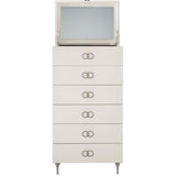 Silhouette Tall 6 Drawer Chest, Eggshell-Furniture - Storage-High Fashion Home