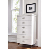 Silhouette Tall 6 Drawer Chest, Eggshell-Furniture - Storage-High Fashion Home