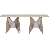 Solaria Double Pedestal Console Table-Furniture - Accent Tables-High Fashion Home