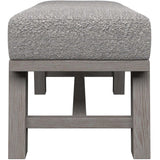 Trianon Upholstered Bench, Gris