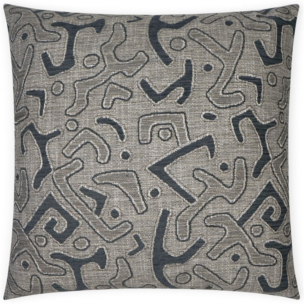 Kuba Pillow, Coal-Accessories-High Fashion Home