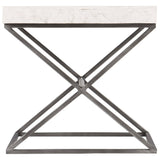 McCray Cocktail Table, Travertine-Furniture - Accent Tables-High Fashion Home