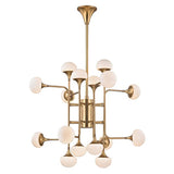 Fleming 16 Light Chandelier, Aged Brass - Lighting - High Fashion Home