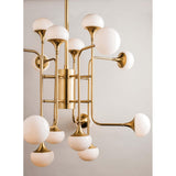 Fleming 16 Light Chandelier, Aged Brass - Lighting - High Fashion Home