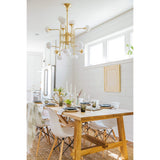 Fleming 16 Light Chandelier, Aged Brass - Lighting - High Fashion Home