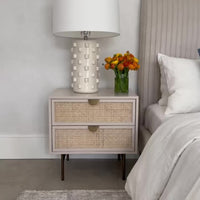 Luella Nightstand, Matte Alabaster