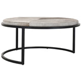 Hayword Nesting Coffee Tables, Grey Hide-Furniture - Accent Tables-High Fashion Home