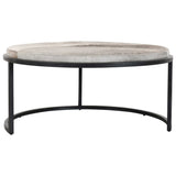 Hayword Nesting Coffee Tables, Grey Hide-Furniture - Accent Tables-High Fashion Home