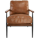 Christopher Leather Club Chair, Tan