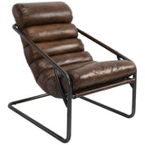 Jackson Leather Chair, Brown-Furniture - Chairs-High Fashion Home