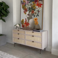 Luella 6 Drawer Dresser, Matte Alabaster