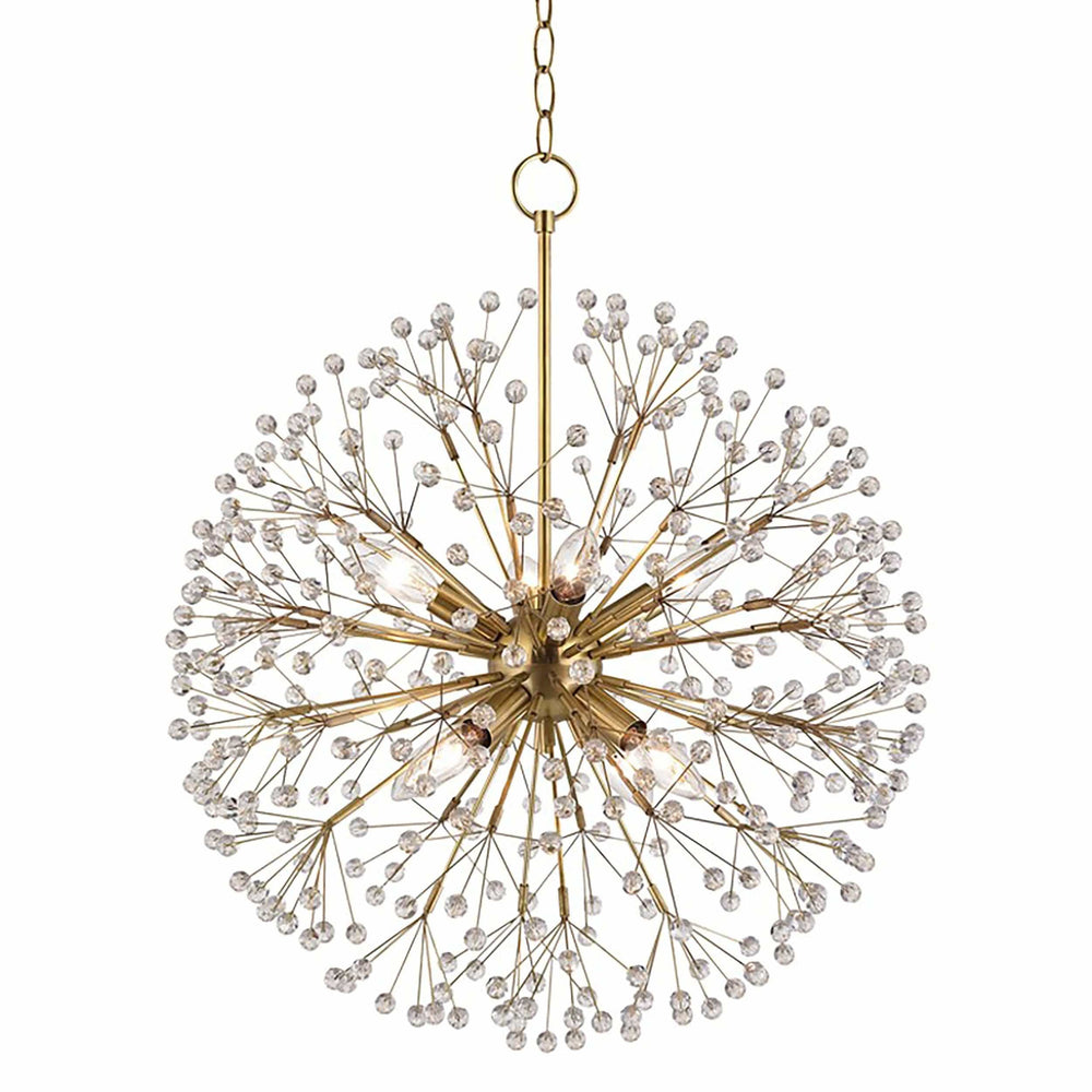 Dunkirk 8 Light Chandelier, Aged Brass - Lighting - High Fashion Home