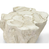 Camilla Fossilized Clam Side Table - Furniture - Accent Tables - High Fashion Home