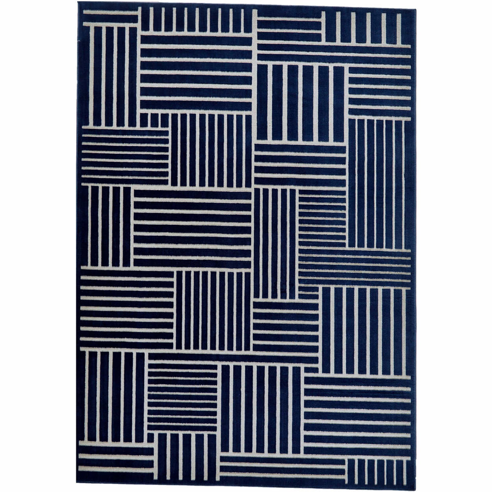 Feizy Rug Gaspar 3836F, Navy/Gray - Rugs1 - High Fashion Home