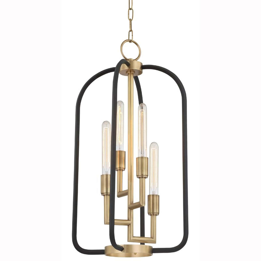 Angler 4 Light Chandelier, Aged Brass - Lighting - High Fashion Home