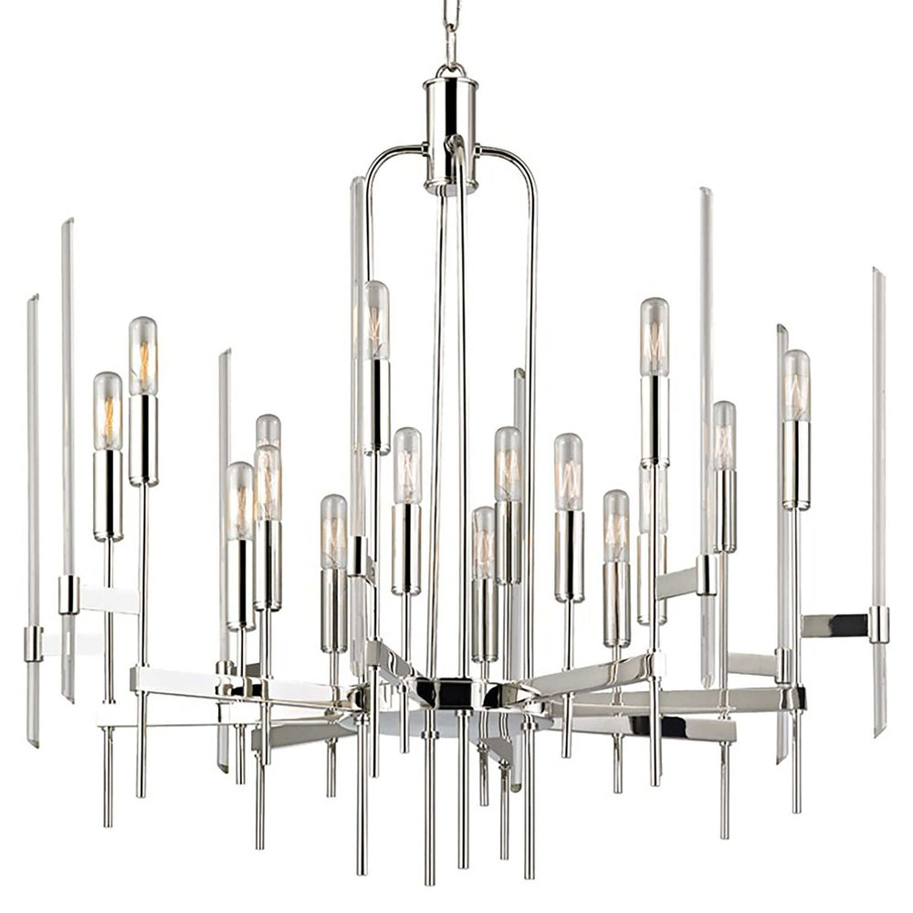 Bari 16 Light Chandelier, Polished Nickel - Lighting - High Fashion Home