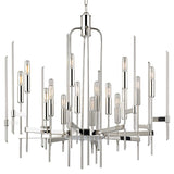 Bari 16 Light Chandelier, Polished Nickel - Lighting - High Fashion Home