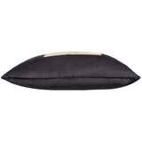 Cloud 9 Gold Foil Square Velvet Pillow, Black