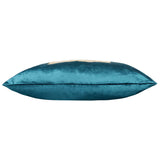 Cloud 9 Gold Foil Square Velvet Pillow, Teal