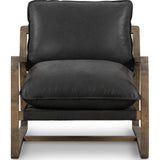 Ace Leather Chair, Umber Black-Furniture - Chairs-High Fashion Home