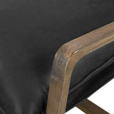 Ace Leather Chair, Umber Black-Furniture - Chairs-High Fashion Home