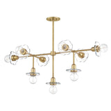 Alexa 9 Light Chandelier, Aged Brass