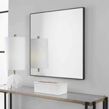 Alexo Square Mirror, Black-Accessories-High Fashion Home